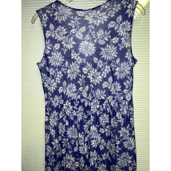 Sweet Peas Blue Floral Dress -- Large - Picture 8 of 10